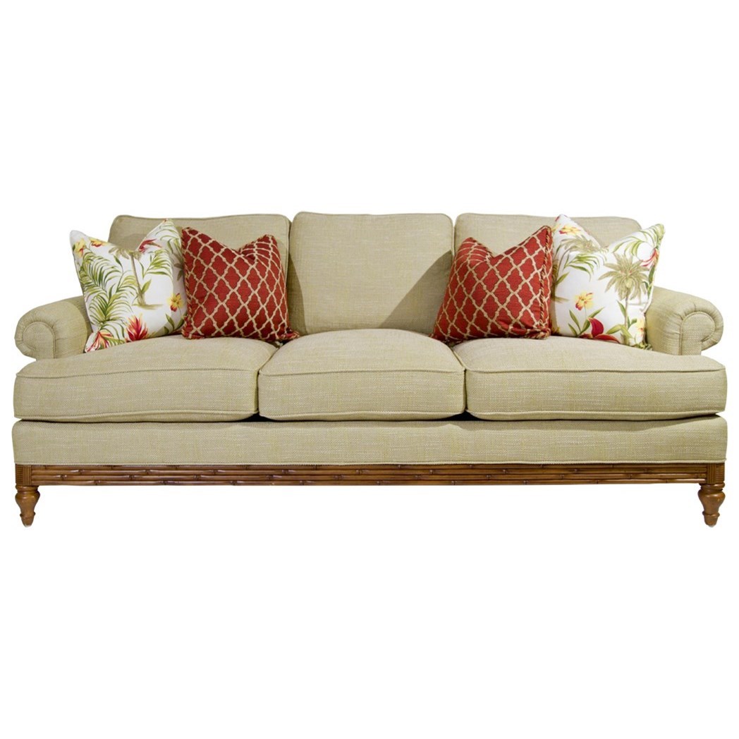 Tommy Bahama Home Beach House 160433 Golden Isle Stationary Sofa With Accent Pillows Baer's